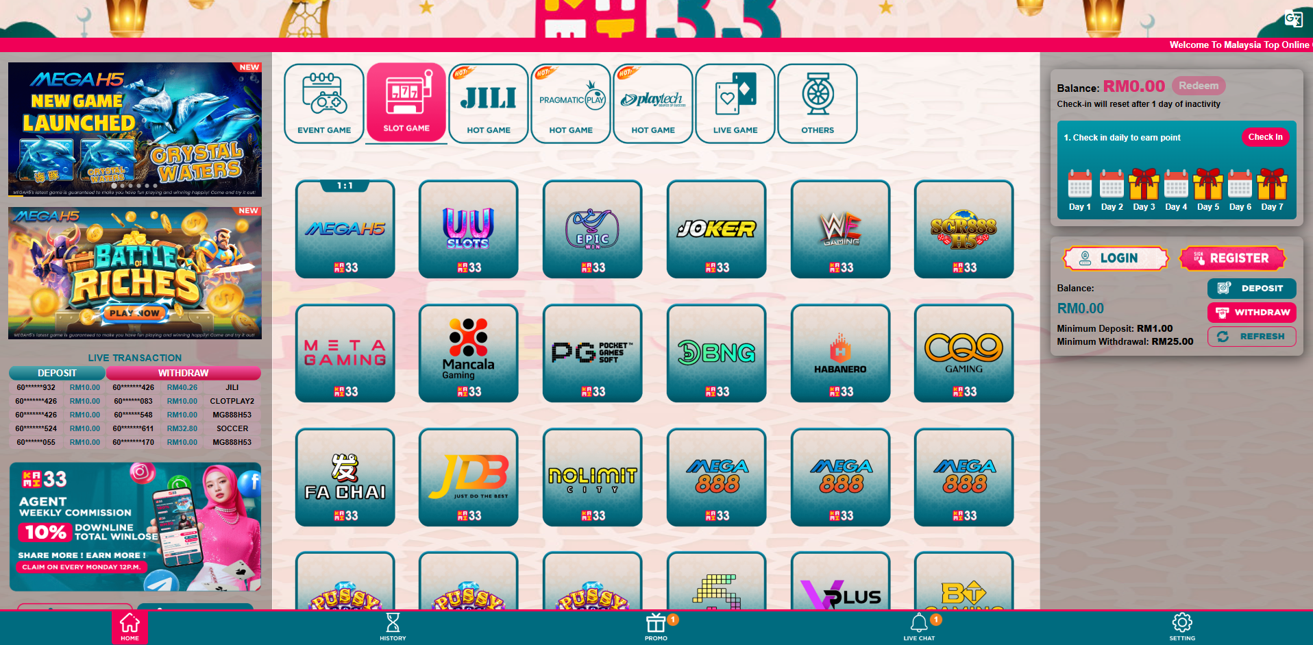 kami33 online casino free kredit 365